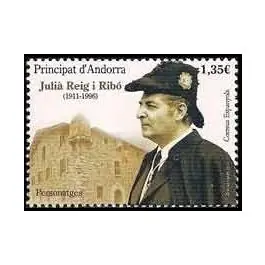 Haute Qualité Timbre de collection Andorre Espagnol - 446