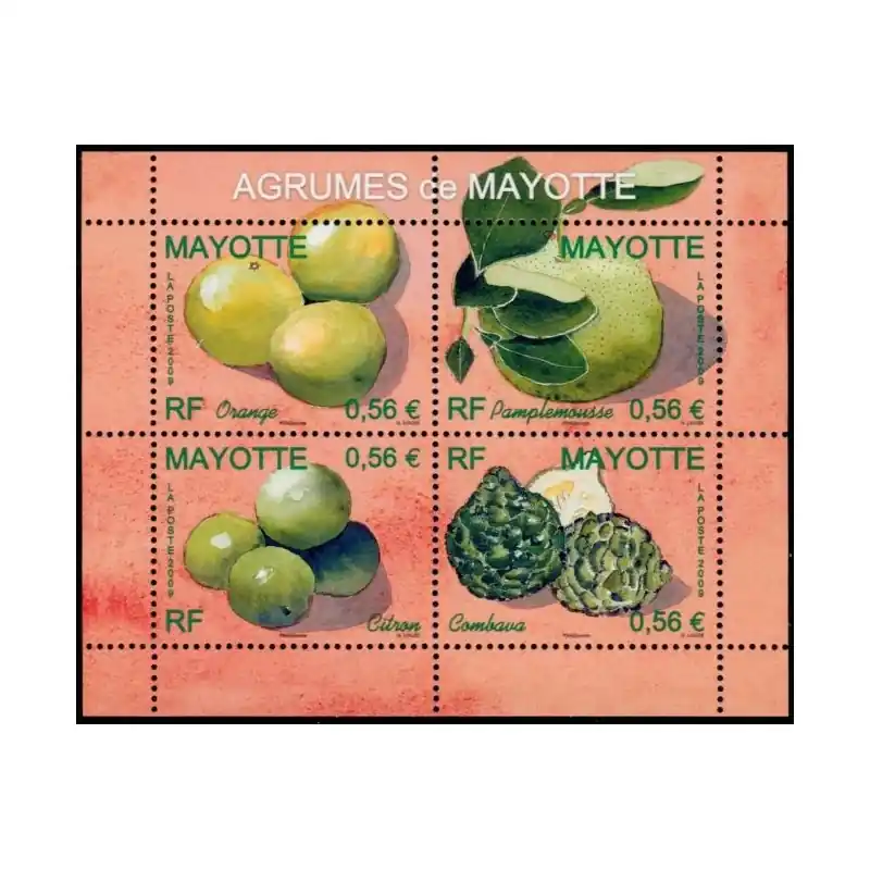 Timbre Mayotte n°224 à 227 Réduction