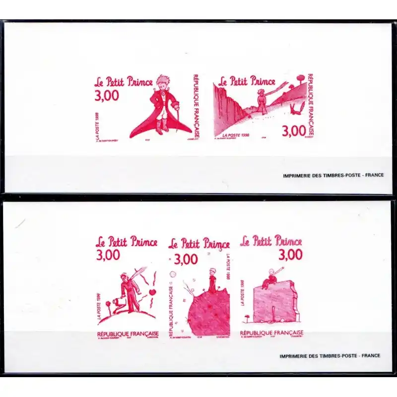 Gravures des 5 timbres "Philexfrance 99" Petit Prince Petit Prix