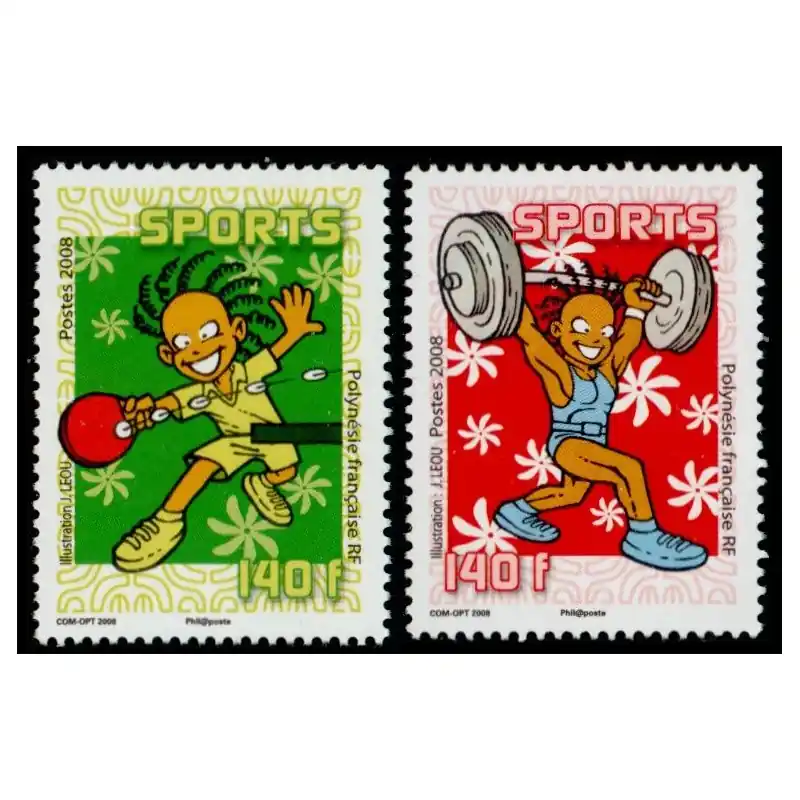 Timbre Polynésie n°840 et 841 Nouvel Arrivage