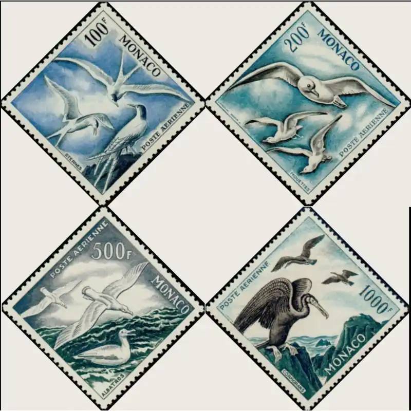 Poste Aérienne Monaco n°55 à 58 Meilleure Qualité