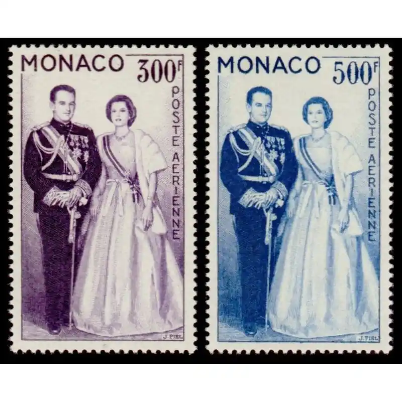 Authentique Poste Aérienne Monaco n°71 et 72
