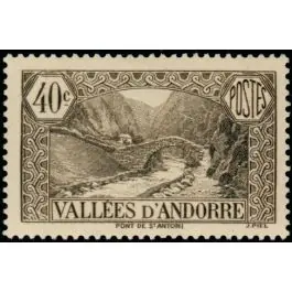 Prix Choc Timbre de collection Andorre Francais - 062