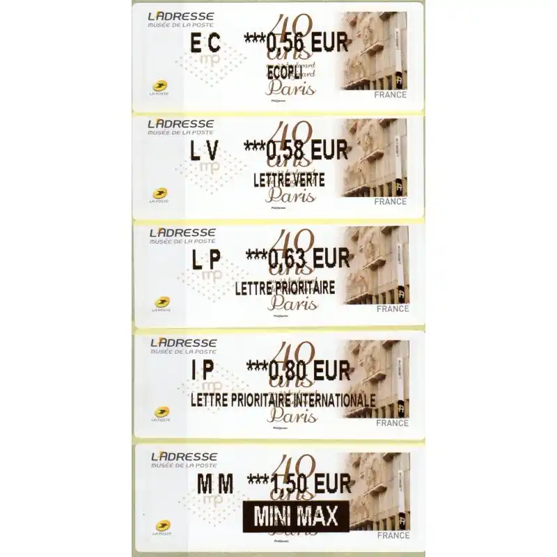 Promotion Saisonnière Vignettes LISA 2013 " 40 ans Musee de la poste"