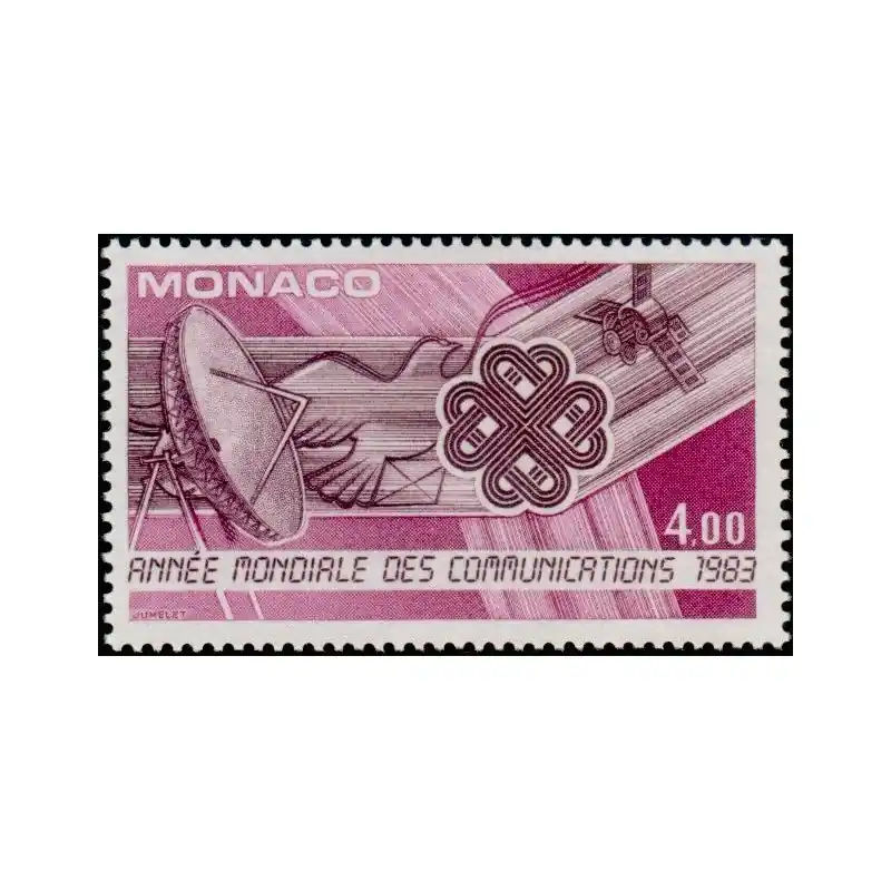 Timbre Monaco n°1373 Année mondiale des communications Marque