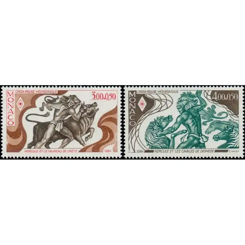 Timbres Monaco n°1435 et 1436 Croix-Rouge monégasque Acheter En Ligne