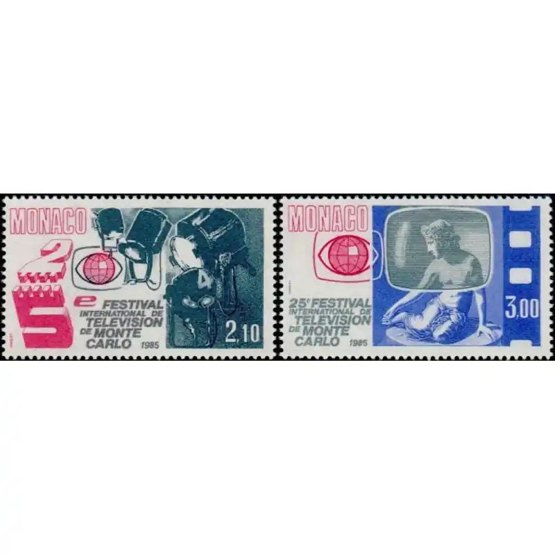 Acheter En Ligne Timbres Monaco n°1446 à 1447 25ème festival international de Monte-Carlo
