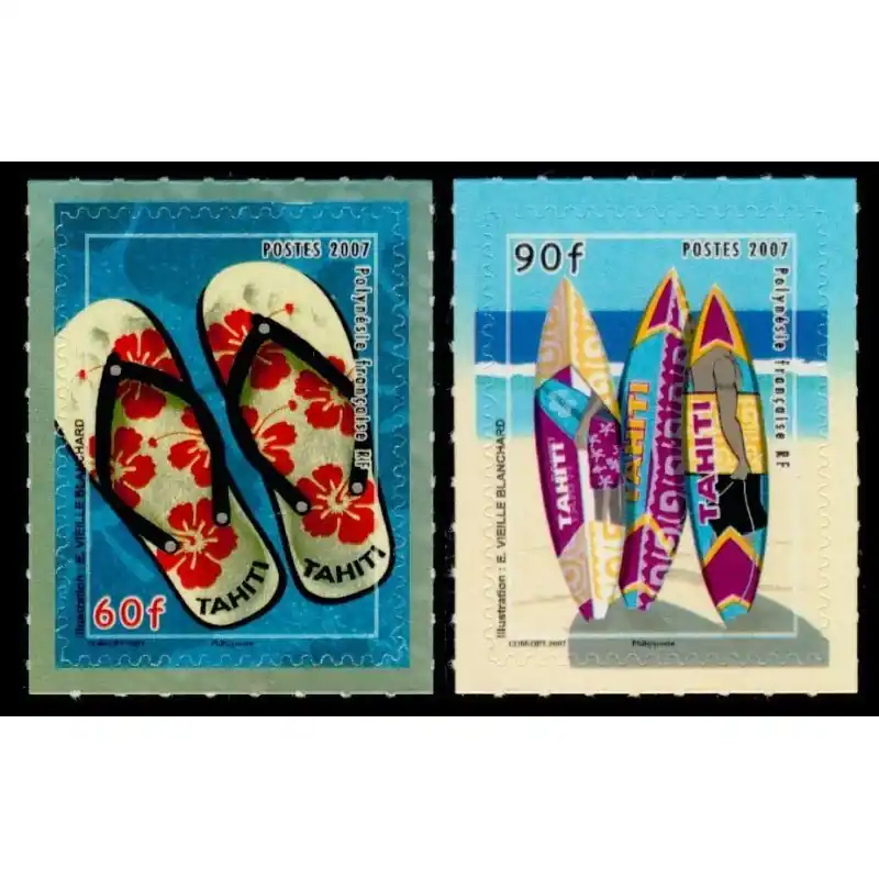 Timbre Polynésie n°798 et 799 Expédition Rapide