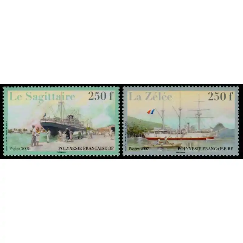 Expédition Rapide Timbre Polynésie n°809 et 810