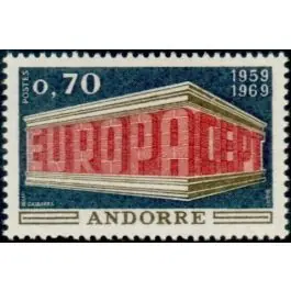 Haute Qualité Timbre de collection Andorre Francais - 195