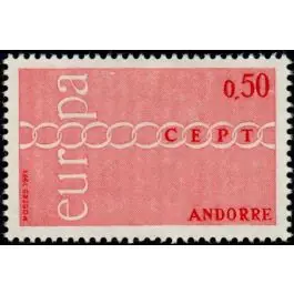 Livraison Mondiale Timbre de collection Andorre Francais - 212