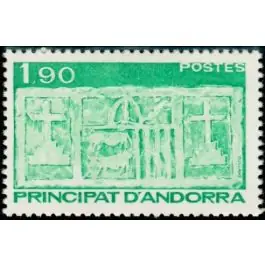 Fait Main Timbre de collection Andorre Francais - 356