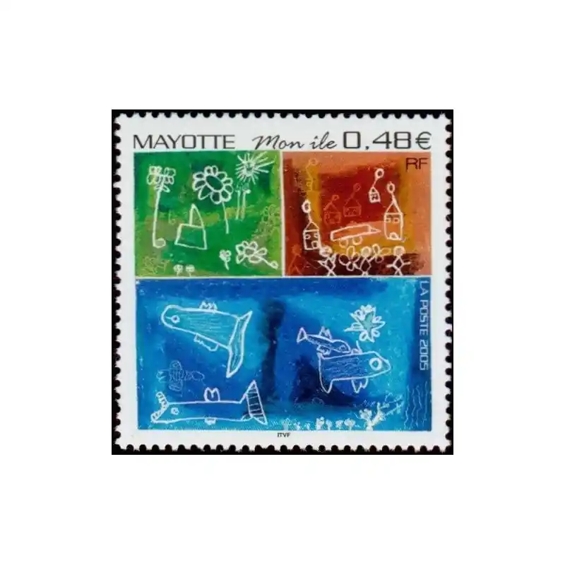 Timbre Mayotte n°178 En Vogue