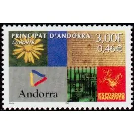 Prix Promo Timbre de collection Andorre Francais - 536