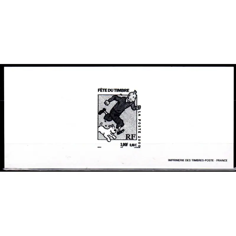 Gravure du timbre "Fête du timbre, Tintin" n°3303 Prix Réduit