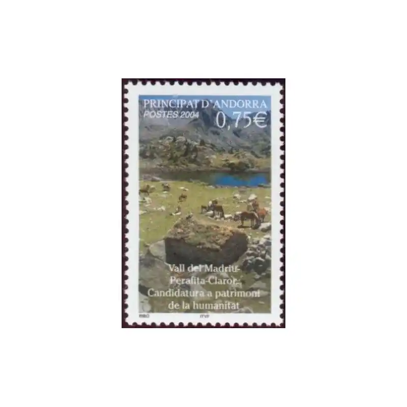 Haute Qualité Timbre Andorre Français n°596