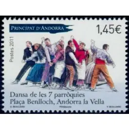 Garantie Incluse Timbre de collection Andorre Francais - 712