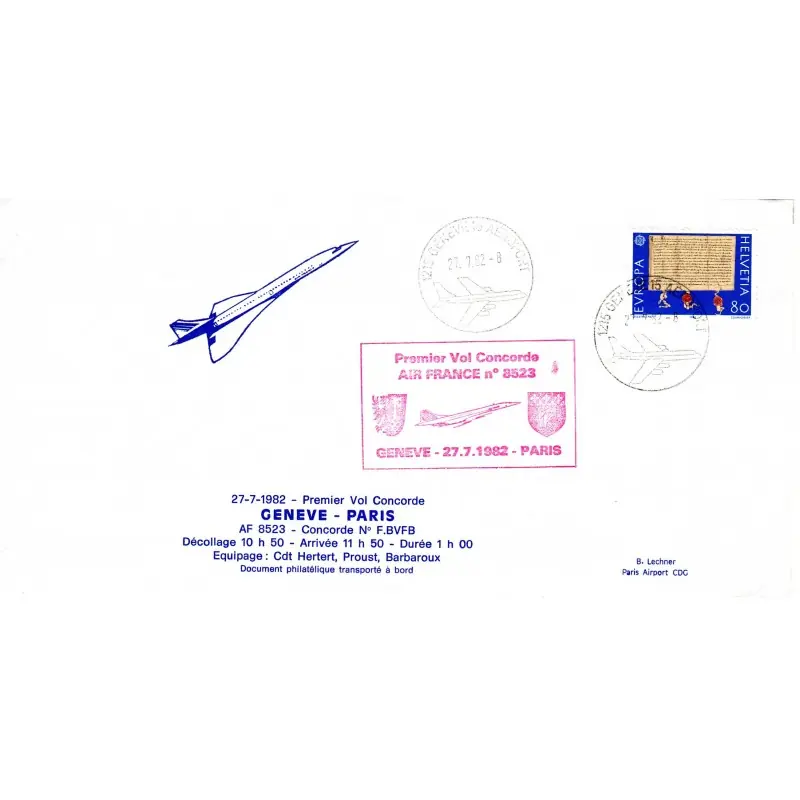 Bon Plan Enveloppe Concorde Genève - Paris