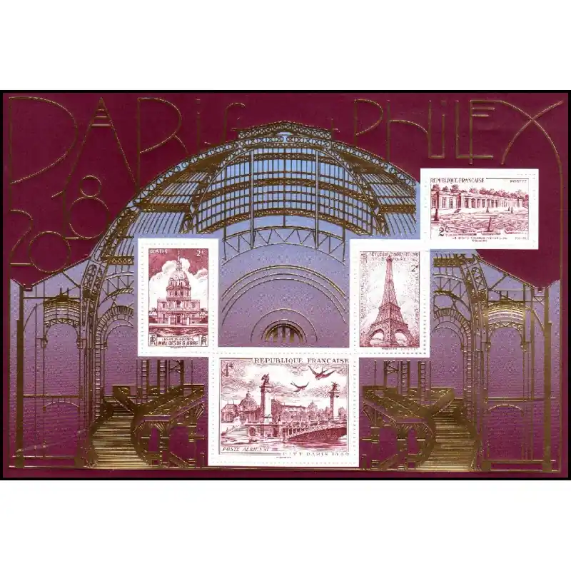 Nouveauté France Feuillet n°5222 Bloc Doré Salon philatélique Paris-Philex 2018