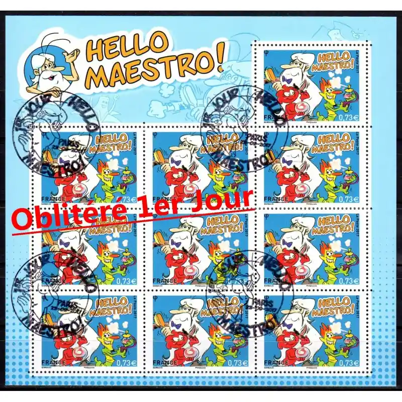 France Bloc Feuillet 2017 n°139 "Hello Maestro" Oblitéré 1er Jour Produit De Marque
