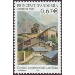 Timbre de collection Andorre Francais - 578 Certifié
