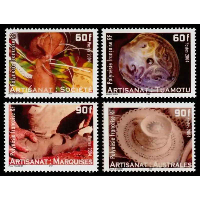 Timbre Polynésie n°713 à 716 Retour Gratuit