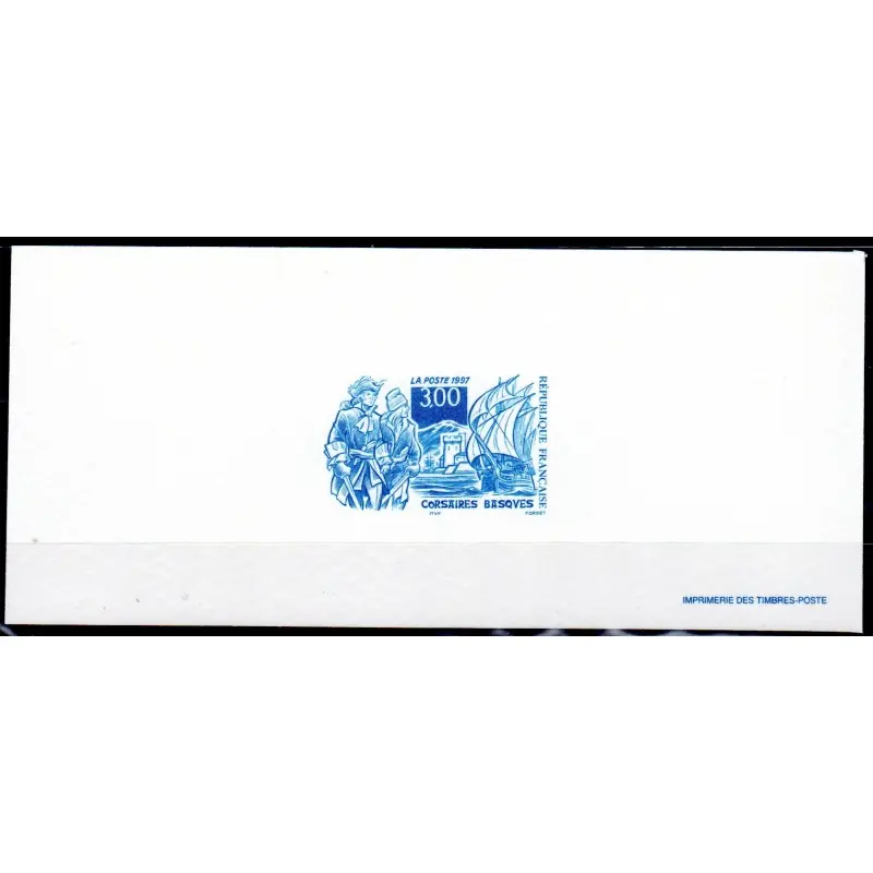 Gravure du timbre "Corsaires Basques" n°3103 Prix Choc
