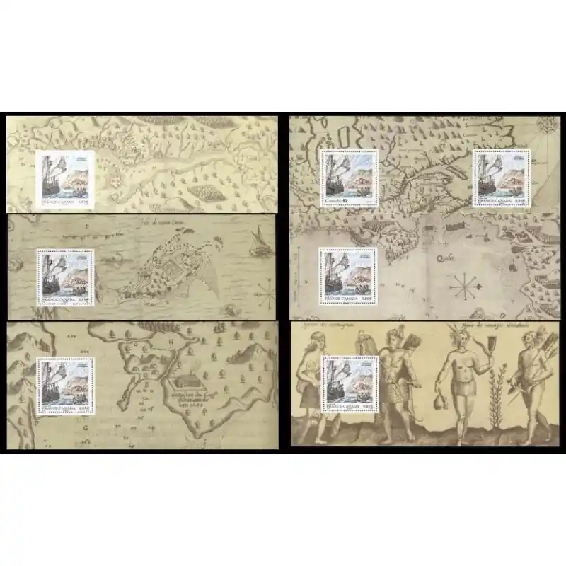 Blocs souvenirs N° 27 à 32 - Fondation ville de Québec Livraison Mondiale