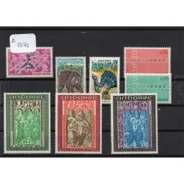 Gros Lot Timbre de collection Andorre Francais - Anne 1971
