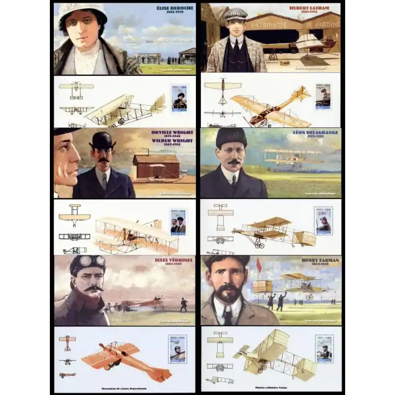 Meilleur Choix Bloc souvenir n° 49 à 54 - Pionniers de l'aviation