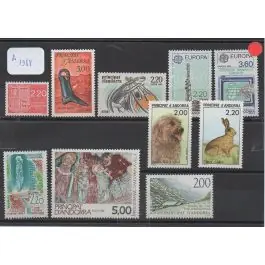 Nouvelle Collection Timbre de collection Andorre Francais - Anne 1988