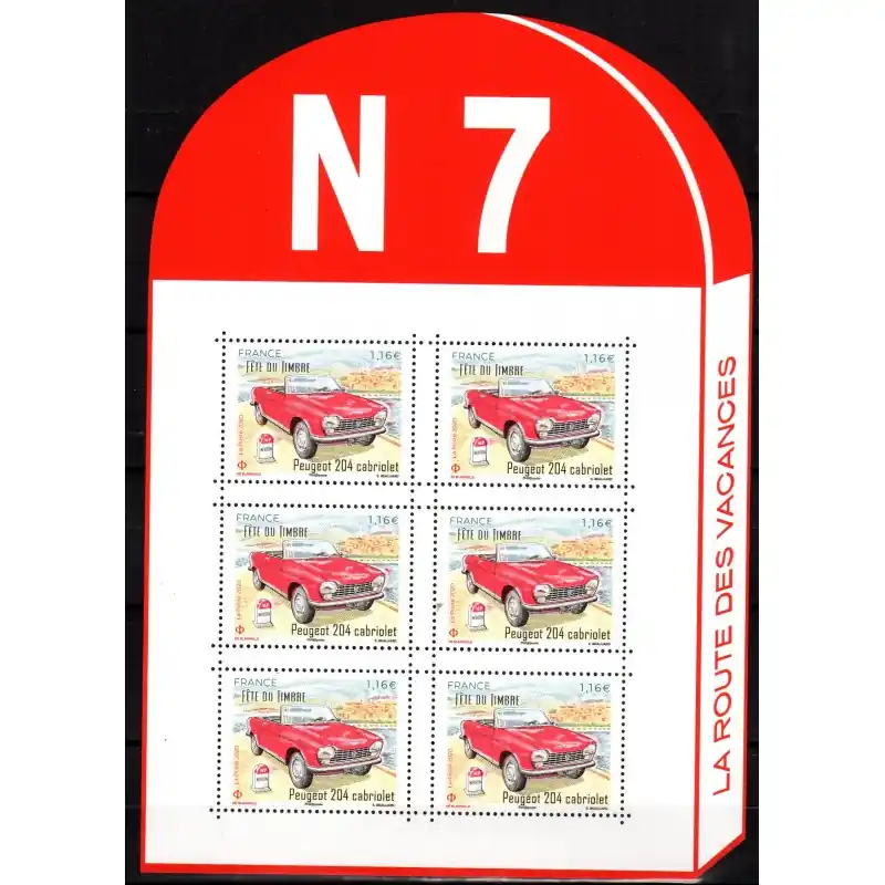 Prix Réduit France Feuillet n°5429 Fête du Timbre - Peugeot 204 cabriolet Neuf **