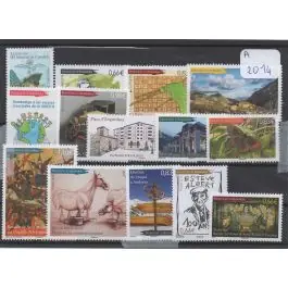 Marque Timbre de collection Andorre Francais - Anne 2014