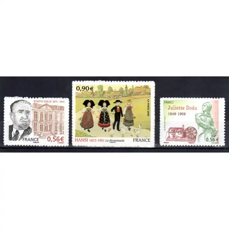 Usine Directe Timbres adhésifs entreprise. 3 valeurs 2009 Eugène Vaillé, Hansi, Juliette Dodu