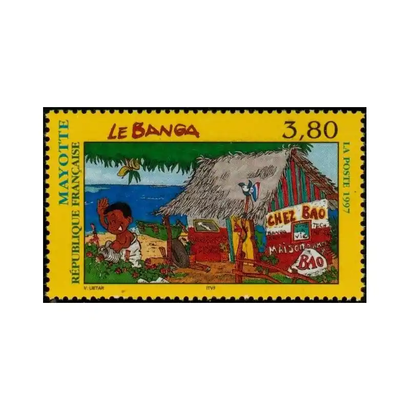 Authentique Timbre Mayotte n°45