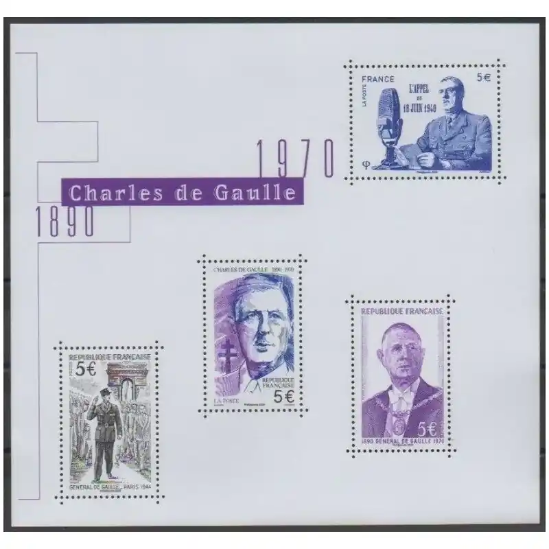 France Feuillet n°5446 Charles de Gaulle Neuf ** Premium