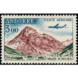 Timbre de collection Andorre Francais - Poste Arienne 6 Jusqu’à Épuisement Des Stocks