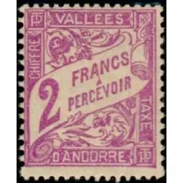 Meilleure Vente Timbre de collection Andorre Francais - Taxe 19
