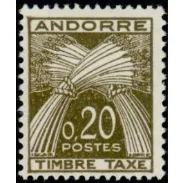 Premium Timbre de collection Andorre Francais - Taxe 44
