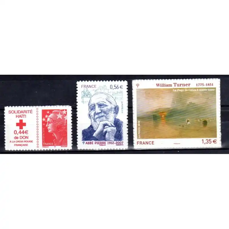 Timbres adhésifs entreprise. 3 valeurs 2010 Expédition Rapide