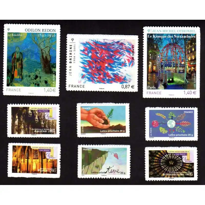 Édition Limitée Timbres adhésifs entreprise, 9 valeurs 2011