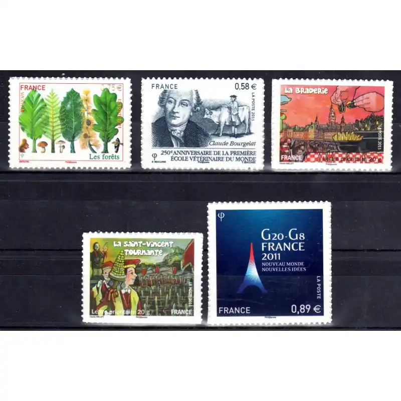 Expédition Rapide Timbres adhésifs entreprise, 5 valeurs 2011