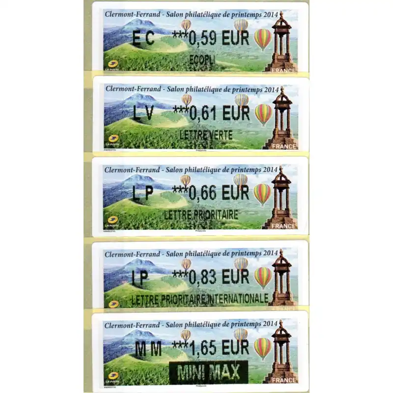 Prix Choc Vignettes LISA 2014 " Salon philatélique de printemps" Clermont-Ferrand.