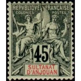 Bon Marché Timbre de collection Anjouan - 18