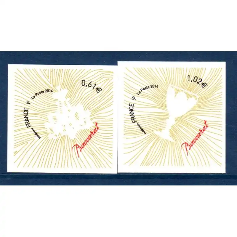 Vente Directe Timbres autoadhésifs n°939 et 940 Coeur Baccarat 2014