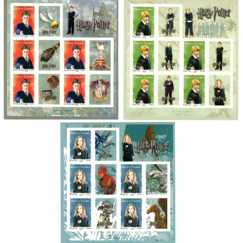 Fait Main Timbres autoadhésifs Mini-feuilles Fête du timbre 2007