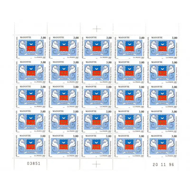 Feuille entière Mayotte n°43 Promotion