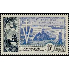 Livraison Gratuite Timbre de collection AOF - Poste Arienne 17