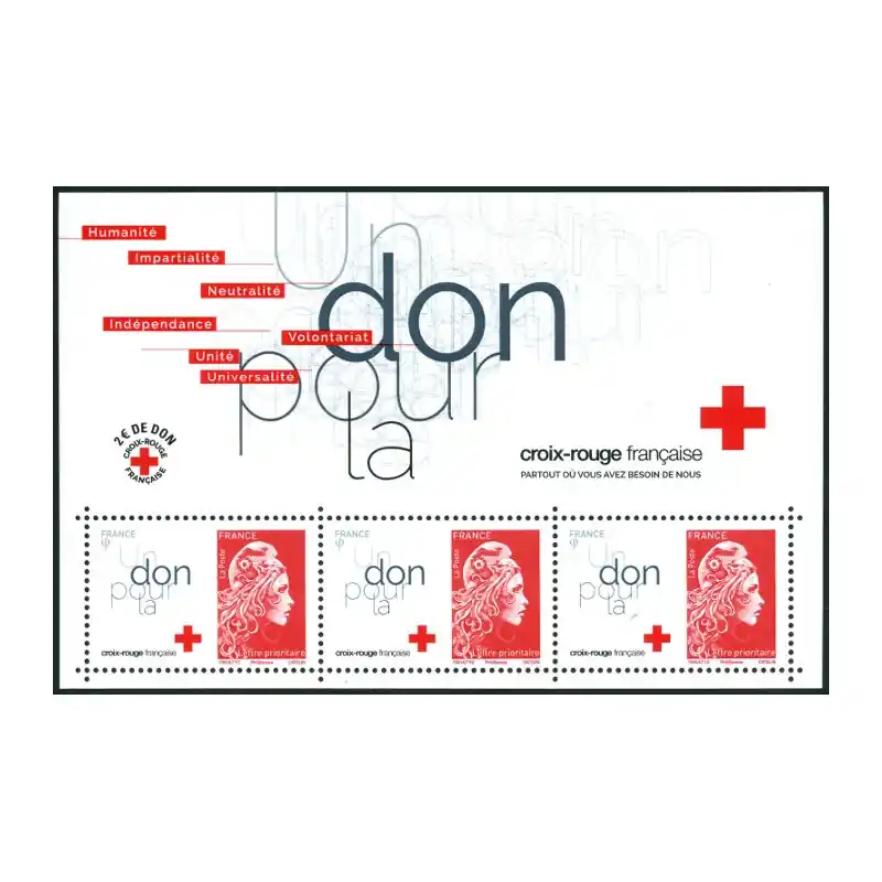 France Bloc Feuillet n°145 Croix-Rouge Neuf ** Meilleure Qualité