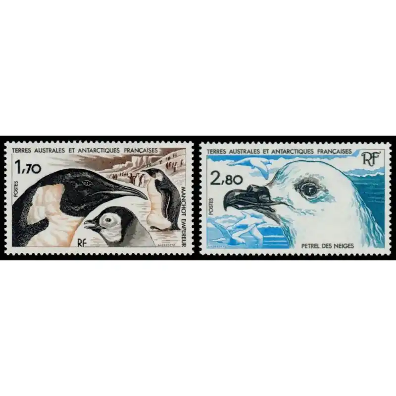 Livraison Mondiale Timbres TAAF n°109 et 110